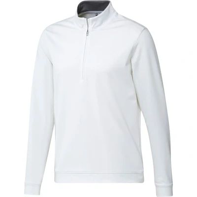 Image of adidas Golf MENS Authentic 1/4 ZIP Long sleeved top, Men&#039;s, Size: Small, White