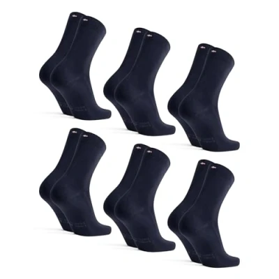 Image of DANISH ENDURANCE Organic Cotton Socks, Black Soft, Mens Socks for Women, Premium, Unisex, 3 or 6 Pack Navy 9 12