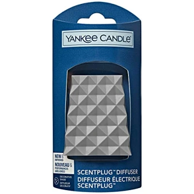 Image of Yankee Candle ScentPlug Diffuser Plug In Air Freshener Base Silver Faceted Decorative Shade UK 3 Pin