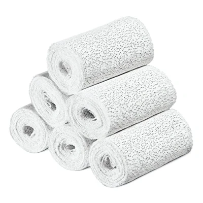 Image of Navaris Plaster Cast Bandage Kit Skin Friendly of Paris Bandages for Art, Crafts, Modelling, Moulds Set 6 Rolls 10 cm x 300cm