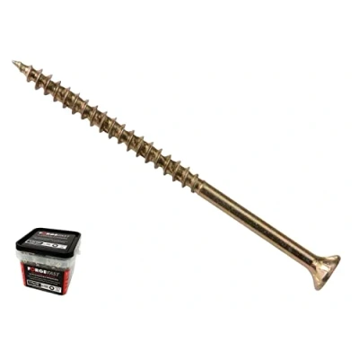 Image of ForgeFast Elite Low Torque Woodscrews 5.0 x 70mm Zinc Yellow Passivated Tub 450