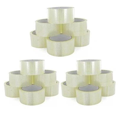 Image of 6X TAHA BIG Rolls Of CLEAR STRONG Parcel Tape Packing sellotape Packaging 48mm x 66m