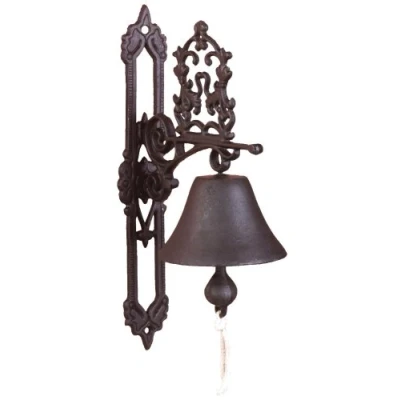 Image of Esschert Design Classic Style Antique Cast Iron Doorbell, Brown