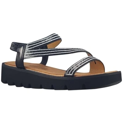 Image of Heavenly Feet Fresco Black Premium Sandals Size 6