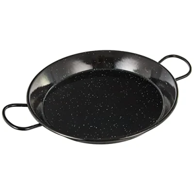 Image of Vaello La Valenciana Enamelled Steel Induction Paella Pan, 30 Cm, Black