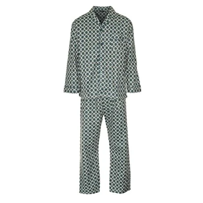 Image of Champion Mens Diamond Wyncette Cotton Pyjama Lounge Wear Teal M