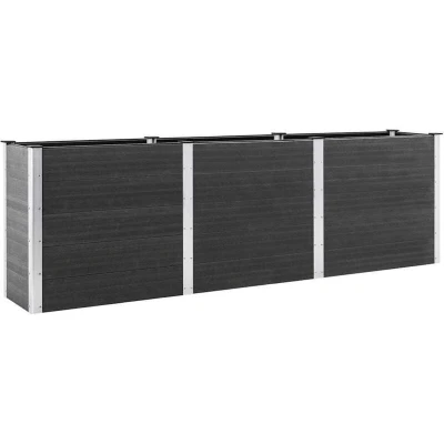 Image of vidaXL Garden Raised Bed Grey 300x50x91 cm WPC