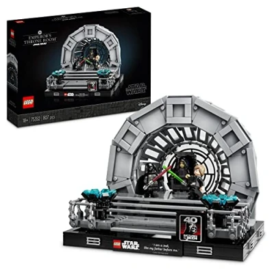 Image of LEGO Star Wars Emperor&#039;s Throne Room Diorama, Return of the Jedi 40th Anniversary Lightsaber Dual Set for Adults, Gift Men &amp; Women, with Luke Skywalker and Darth Vader Minifigures 75352