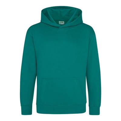Image of AWDis Boy&#039;s Kids Hoodie, Green (Jade), 1 2 Years (Manufacturer Size:XX Small)