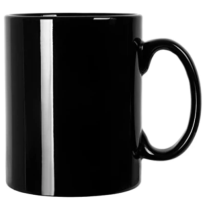 Image of Smilatte 20 OZ Extra Large Ceramic Coffee Mug, M017 Classic Porcelain Boss Super Big Tea Cup with Handle for Office and Home, Black