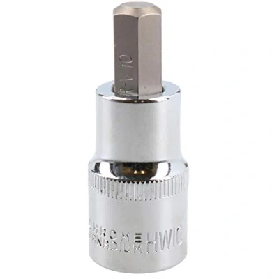 Image of 10mm Hex Bit Metric Allen Socket Male 1/2&quot; Drive 55mm Length Strengthened Tip