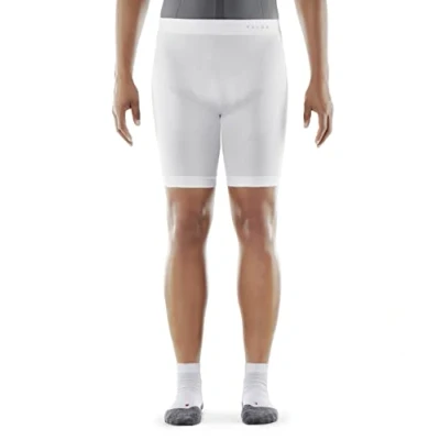 Image of FALKE Men&#039;s Warm Short M TI Functional Yarn Quick Dry 1 Piece Base Layer Bottom, White (White 2860), S