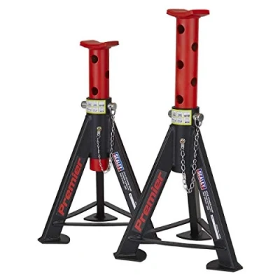 Image of Sealey Premier Axle Stands (Pair) 6 Tonne Capacity per Stand Red