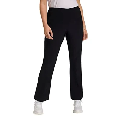 Image of Ulla Popken Women&#039;s Bengalinhose Bodice Pants, Black, 38W / 32L