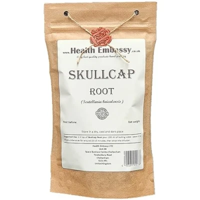 Image of Health Embassy Skullcap Root (Scutellaria baicalensis) Loose Herbal Tea (100g)