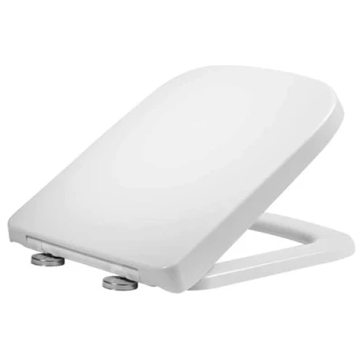 Image of Sorrento Bathrooms Slim Soft Closing Quick Release Toilet seat Bathroom Heavy duty WC (White Square Seat)