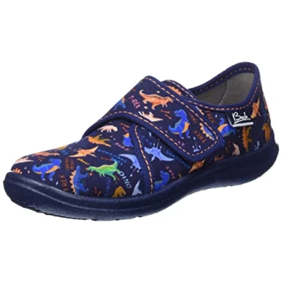 Image of Beck Boy&#039;s Dinosaurs Loafer, Darkblue, 9.5 UK Child