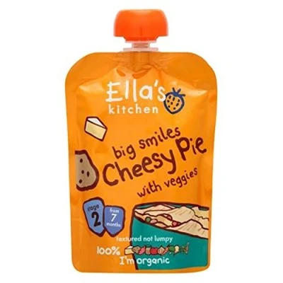 Image of Ella&#039;S Kitchen Big Smiles Cheesy Pie with Veggies Stage 2 from 7 Months 130G
