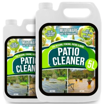 Image of MultiWare Patio Cleaner Spray and Walk Away Decking Algae Remover Moss Killer Easy To Use Safe With Pets 5L Concentrate Makes 25L (2)