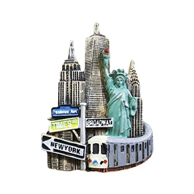 Image of New York USA 3D Landmark Refrigerator Magnet Tourist Souvenirs Stickers,Home &amp; Kitchen Decoration Fridge From China