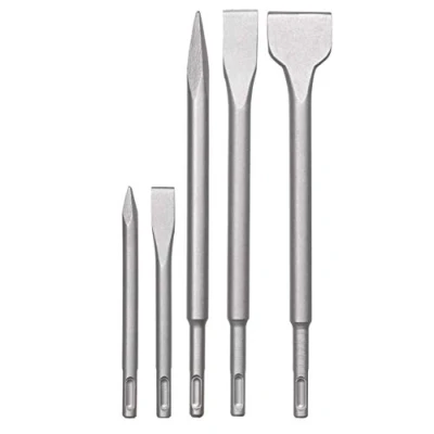 Image of KWB SDS Plus Chisel Set for Rotary Hammer 5 Piece Stone and Concrete in Plastic CASE