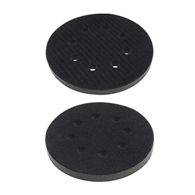 Image of OTOTEC 2PCS 125mm Soft Sponge Interface Pad Sanding 8 Holes for Random Sander Dedicated Replacement Cushion Impact Resistant Noise Reduction Protection Polisher