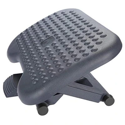 Image of Desk Foot Rest, Tilt Adjustable Height Footrest New Pebbles Therapy Technique Massage Portable Comfortable Rest for Home Office Under