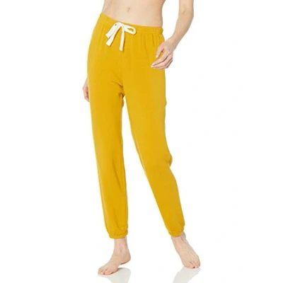 Image of Amazon Essentials Women&#039;s Lightweight Lounge Terry Jogger Pyjama Bottom (Available in Plus Size), Dark Yellow, S