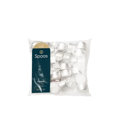 Image of Spaas Tealights Bag x30, 8 Hours, White, D 39 mm x H 22