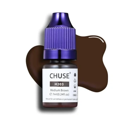 Image of CHUSE PMU Hybrid Liquid Eyebrow Pigments 0.24oz/7ml (H203 Medium Brown)