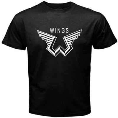 Image of Paul Men&#039;s tee McCartney Wings Logo The Beatle T Shirt Size L Black