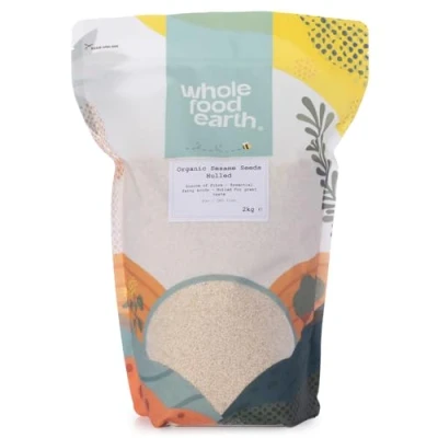 Image of Wholefood Earth Organic Sesame Seeds Hulled 2kg Raw GMO Free Vegan Certified