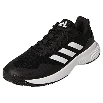 Image of adidas Men&#039;s GameCourt 2 Tennis Shoe, Core Black/White/Core Black, 12