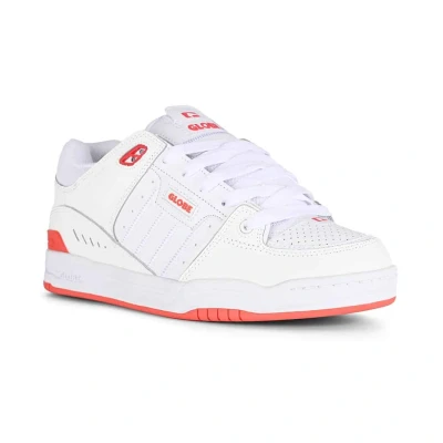 Image of Globe Fusion Skate Shoes White/Red 8.5 UK
