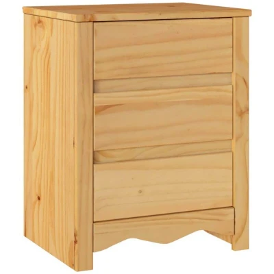 Image of vidaXL Bedside Cabinet &quot;DRAMMEN&quot; 45x35x56 cm Solid Wood Pine