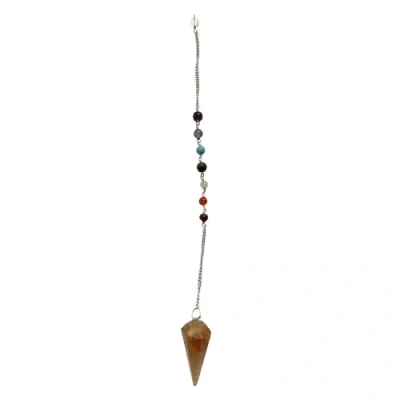 Image of VIE Pendulum with 7 Chakra Beaded Chain (Red Aventurine)
