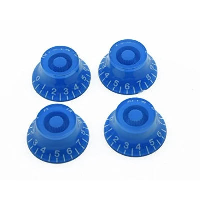 Image of Dopro 4pcs Blue w/White Number LP Guitar Bell Knobs Top Hat for Les Paul