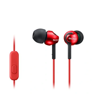 Image of SONY MDR EX110APR Headphones Red, Red