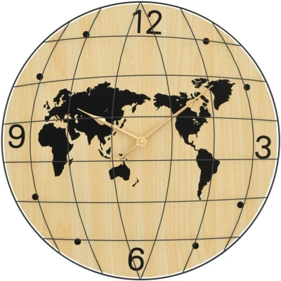 Image of vidaXL Wall Clock Yellow and Black Ø50 cm Engineered Wood