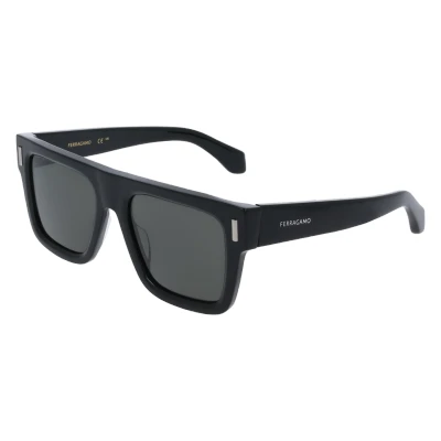 Image of Ferragamo Uomo SF2063SE 001 Occhiali da sole Acetato Nero Squadrata Normale