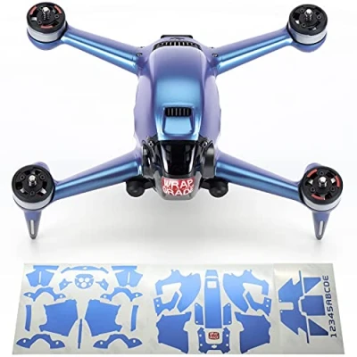 Image of WRAPGRADE Skin Compatible with DJI FPV Full wrap (CELESTE BLUE)