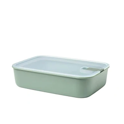 Image of Mepal Food container EasyClip containers with lids Clip closure Suitable for the microwave, steam oven, refrigerator &amp; freezer Airtight leakproof 2250 ml Nordic sage