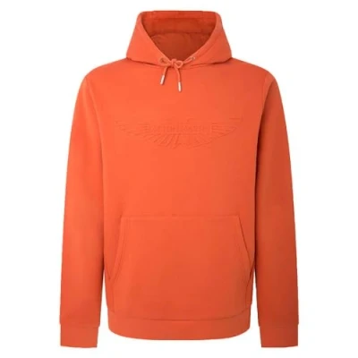 Image of Hackett London Men&#039;s AM Embossed HDY Hooded Sweatshirt, Orange (Orange), 3XL