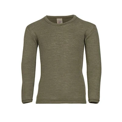 Image of Engel Children&#039;s Long Sleeved Wool Silk Olive