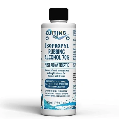 Image of Cutting Edge 500 ml Isopropyl 70% IPA Rubbing Alcohol First Aid Antiseptic Cleanser &amp; Cleaning