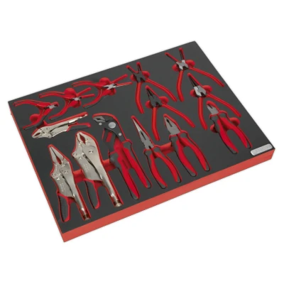Image of Sealey Premier Tool Tray with Pliers Set 14pc