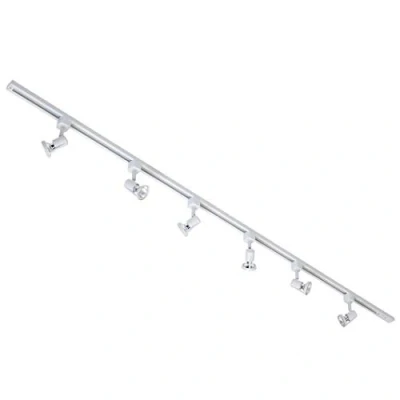 Image of Litecraft Kitchen Track Light with Harlem Fixture &amp; GU10 LED Bulbs (White, 2M 6 Light)