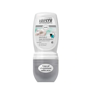 Image of lavera Invisible Deodorant Roll On 24h Deo ∙ With Pearl Extract Organic Skin Care ✔ Natural &amp; Innovative Cosmetics 50ml