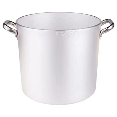 Image of Pentole Agnelli Aluminium Professional Radiant Cylindrical Stockpot With 2 Handles, Diameter 20 Cm.