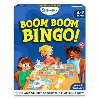 Image of Skillmatics Bingo Preschool Board Game Words &amp; Vocabulary, Fun Fast Matching Game, Gifts for Boys Girls Ages 4, 5, 6, 7